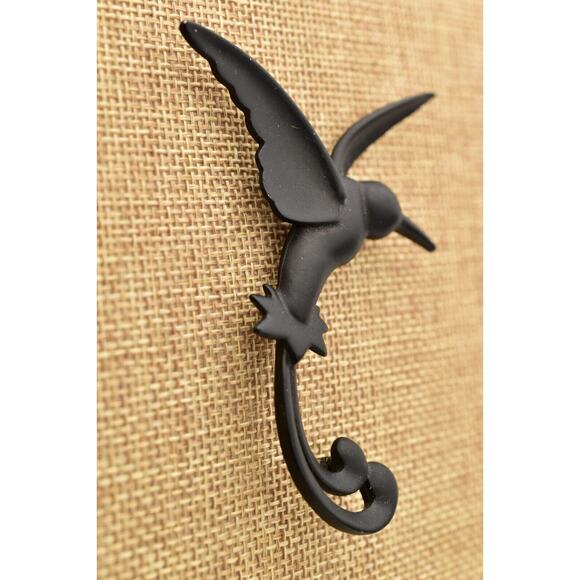 JJ Vintage Hummingbird Pin Brooch Matte Black Bird Chunky Signed 1980s BinAL - Picture 3 of 12